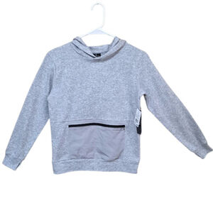 Boys Balance Collection Gray Hoodie Size Small with Front Zip Pocket Thumb Holes